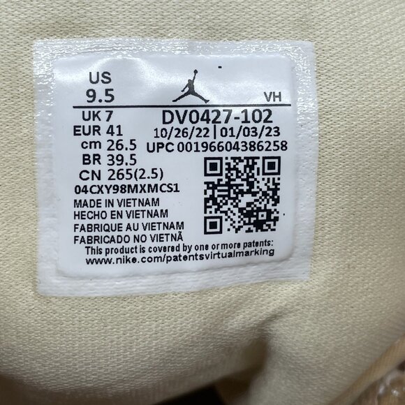 Nike Air Jordan 1 Womens Sportswear Shoes Brown DV0427-102 VNDS Sz 9.5 - Picture 7 of 7